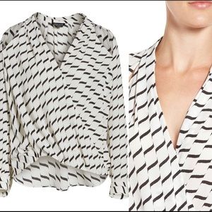 Trouvé Surplice Cutout Blouse